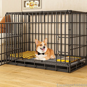 Large Space House For Dogs Pet Supplies Pet Villa Dog Cage With Toilet Tray Puppy House Iron Mesh Dog Cage Indoor Duplex Luxury