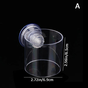 〔W〕Fish Tank Feeding Ring Transparent Acrylic Rectangle Round Shape Aquarium Suspensible Feeder For Tank Floating Food Dispenser