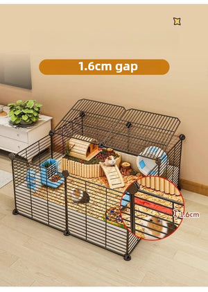 Hamster Cage Home Luxury Large Space Suitable for Multiple Pets Indoor Durability Free Landscaping Small Animal Products
