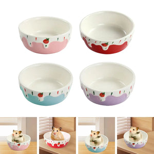 Hamster Food Bowl Easy to Clean Stable Anti Spill Portable Rabbit Food Dish for Hamster Ferret Squirrels Chinchilla Dwarf