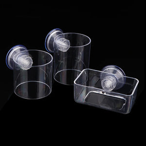 〔W〕Fish Tank Feeding Ring Transparent Acrylic Rectangle Round Shape Aquarium Suspensible Feeder For Tank Floating Food Dispenser