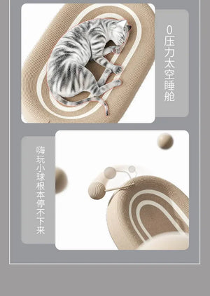 Comfortable indoor cat mat, cute breathing habits, lightweight cat scraper, small animal cardboard for home use
