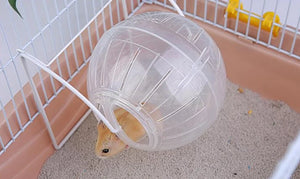 Funny Hamster Toys Spherical Translucent Treadmill for Rats Hamsters Pet Running Toy Durable Plastic Ball Diameter 10-14.5 CM