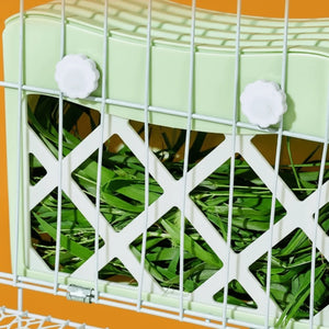 Rabbit Grass Basket Hanging Rabbit Hay Feeder Fixed Large Capacity Rabbit Grass Rack Anti-tipping with Lid Hay Manger Grass Rack