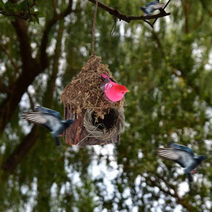Creative Outdoor Patio Simulation Bird House Birdhouse Hanging Tree Decoration Modern Bird Shelter Pet Products