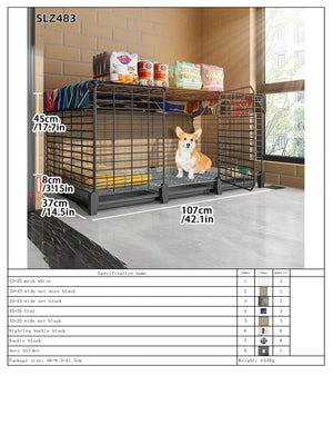 Dog Cage Small Dog Indoor with Separate Toilet Household Corgi Teddy Pomeranian House Kennel Dog Pet Fence