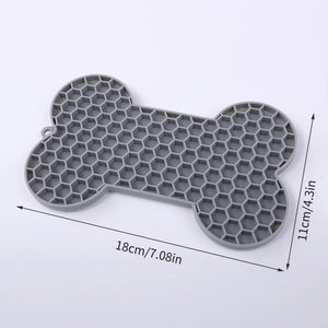 Dog Slow Food Pad Bone Silicone Pet Licking Pad Mat Placemats Pet Supplies Feeding Dog Cats Dogs Supplies