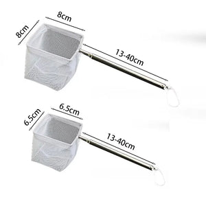 Stainless Steel Fine Net Fishing Net - Retractable and Durable Aquarium and Fish Tank To Catch Small Fish Accessories
