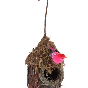 Creative Outdoor Patio Simulation Bird House Birdhouse Hanging Tree Decoration Modern Bird Shelter Pet Products
