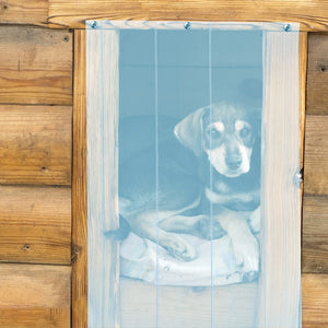 Dog House Door Curtain: 80.56X7.31 Inch Clear Pvc Strip For Pet Doorway Weatherproof Insulation Barrier For Indoor Outdoor