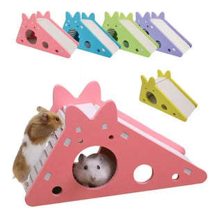 Hamster Slide Toy Pet House Villa Cage Ladder Exercise Toy for Hamster Mouse Rat Guinea Pig Assembled Hamster