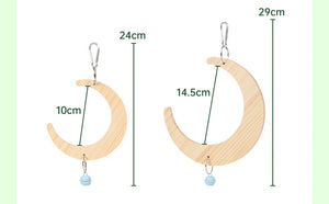 Bird Wooden Mirror Interactive Play Toy With Perch For Small Parrot Budgies Parakeet Cockatiel Conure Lovebird Cage Accessories