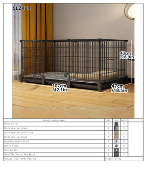 Dog Cage Small Dog Indoor with Separate Toilet Household Corgi Teddy Pomeranian House Kennel Dog Pet Fence