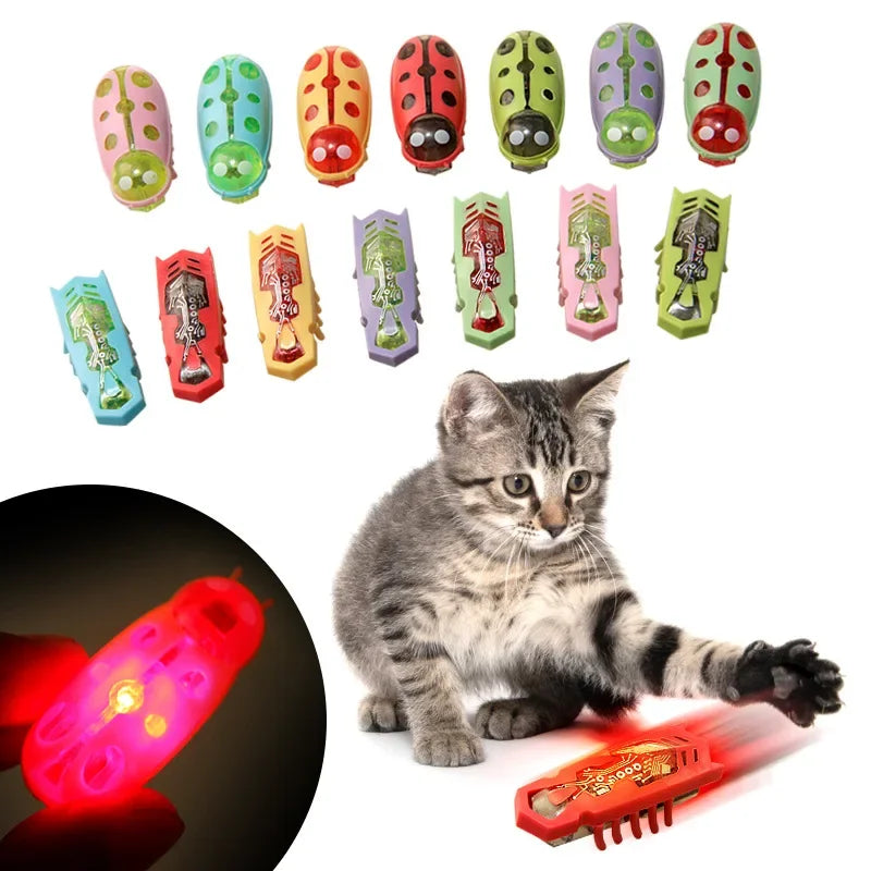 Electric Bug Cat Toy Automatic Flip Battery Operated Pet Dog Beetle Playing Interactive Toy Interactive Cat Toy Pet Supplies