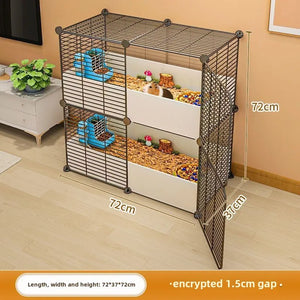 Hamster Cage Home Luxury Large Space Suitable for Multiple Pets Indoor Durability Free Landscaping Small Animal Products
