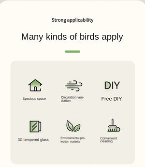 Hot Selling Indoor Stylish Breathable Removable Bird Cage Breeding Durable Wooden Bird House Suitable For All Kinds Of Birds