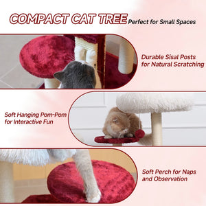 Cat Tree Tower for Indoor Cats Large Adults, Cat Tower with Scratching Post, Multi-Level Furniture Activity Center