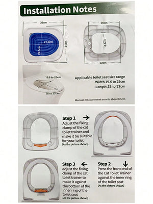 Cat Toilet Training Trainer Litter Box Toilet Teaching Cat to Use Toilet Bowl Cat Bathroom Training Seat for Cats
