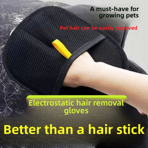 Dog Brush Removes Pet Hairs Pet Electrostatic Hair Removal Gloves Comb for Dog Cat Hair Cleaning Grooming Two-way Bristles Home