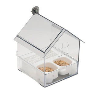 ABS Bird Feeder Prevent Scattering Bird Feeding Bowl Hanging Multifunction Bird Bath Parakeets Bathtub Bird Cage Accessories
