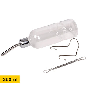 Rabbit Plastic Water Feeder Bottle Hanging Auto Dispenser Drinker Hamster Small Pets Drinking Stainless Steel Head Pipe Fountain