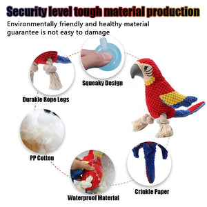 1PC Parrot Shaped Dog Toy With Squeaking Filling Suitable For Small And Medium-Sized Dogs To Play With