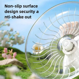 Hamster Running Disc Toy Sport Running Silent Transparent Small Pet Rotatory Jogging Wheel Wheel Toys Pet Hamster Cage Supplies