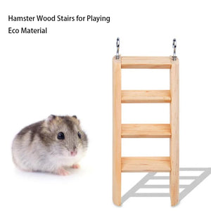 Hamster Ladder Natural Wooden Hamster Climbing Toy Small Pet Toy for Hamster Squirrel Guinea Pig Pet Rat Toys