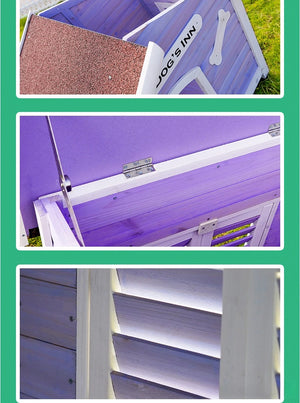 Solid Wood Dog House Large Outdoor Dog House Pet Dogs Park Pets Puppy Bed's Dogs Kennel Crate Little Houses and Rooms for Living