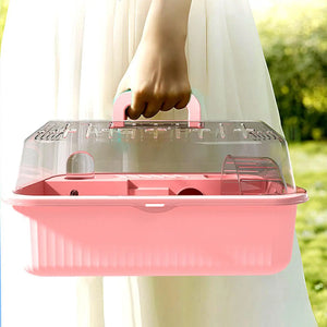 Hamster Cage Breathable Hamster Home Habitat for Small Animals Mice Hedgehog