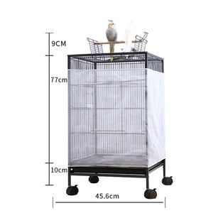 Bird Cage Cover Airy Keeps Cage Clean Breathable Easy to Clean Bird Cage Catcher for Cockatoo Bluebirds Parrot Parakeet Budgies