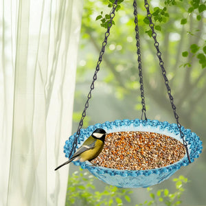 Hanging Bird Bath Hanging Bird-Feeder- Garden BirdBath Tray Wildlife Feeder Plate Water Bowl or Water Bowl for Garden Decoration