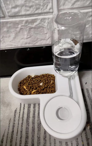 Double Dog and Cat Bowl-Pet and Food Bowl Set with, Pet Feeding Bowl Suitable for Cats and Small Dogs