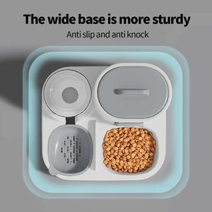 Feeder - Dual-purpose Drinking And Feeding Unit - Convenient, Simple, Large Capacity -Suitable For Small And Medium Dogs And Cat
