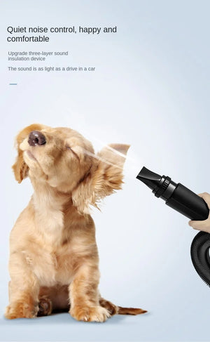 Professional Power Hair Dryer for Dogs, Negative Ion Animal Hair Dryer, Silent, High Velocity, Pet Dog, 2200W