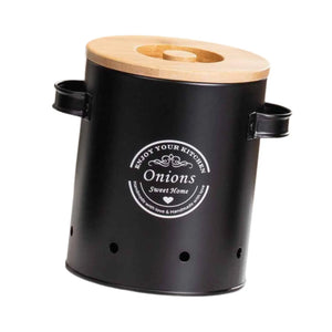 Vegetables Storage Bin Fresh Vegetable Keeper with Bamboo Lid and Handle Kitchen Organization Storage Jar for Counter Restaurant