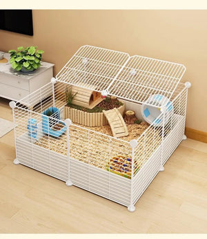 Hamster Cage Home Luxury Large Space Suitable for Multiple Pets Indoor Durability Free Landscaping Small Animal Products