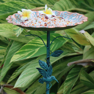 1 Antique Cast Iron Bird Bath with Detachable Feeder - Easy-To-Clean Metal Design, Highly Stable 5-Prong Base, Ideal for Gardens, Lawns, and Holiday Decorations, Perfect for Wild Bird Lovers, Suitable for Halloween, Christmas