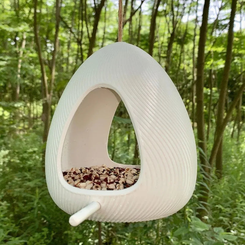 1pcs Water-drop-shaped bird feeder house, a creative outdoor hanging iron bird feeder suitable for gardens/yard areas