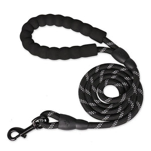 Reflective Dog Leash With Comfortable Padded Handle - Double Heavy Duty Traction Rope For Strong Dogs - Enhance Safety And Contr
