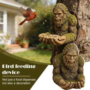 Big-foot Bird Feeder Garden Sculpture Birdfeeder Yard Art Decoration Wild Bird Feeding Station Resin Crafts For Patio Yard