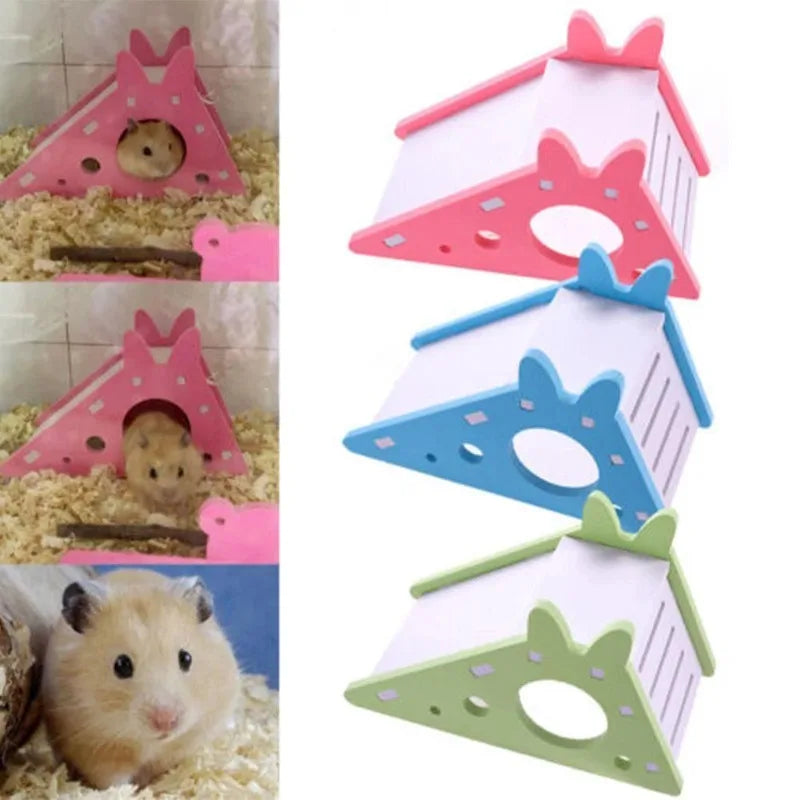 Hamster Slide Toy Pet House Villa Cage Ladder Exercise Toy for Hamster Mouse Rat Guinea Pig Assembled Hamster