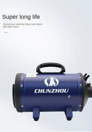 Professional Power Hair Dryer for Dogs, Negative Ion Animal Hair Dryer, Silent, High Velocity, Pet Dog, 2200W