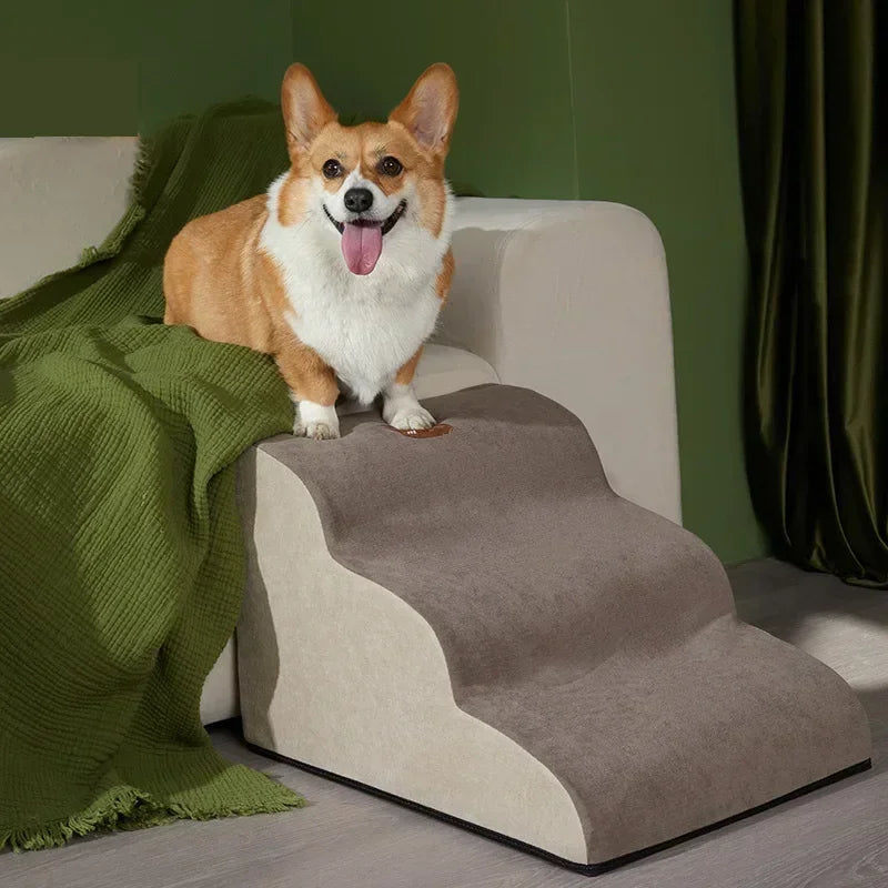Dog House Dog Stairs Pet 3 Steps Stairs for Small Dog Cat Pet Ramp Ladder Anti-slip Removable Dogs Bed Stairs Pet Supplies