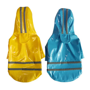 Dog Clothes, Waterproof Jackets, Hooded Raincoats with Reflective Strip, Outdoor Breathable Clothes for Puppies