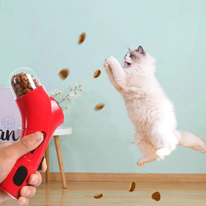 Dog Food Training Equipment Portable Interactive Treat Dispenser Launcher Gun Interactive Puppy Snack Dispenser Pet Supplies