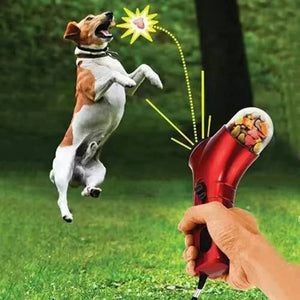 Dog and Cat Snack Dispenser Portable Interactive Training Tool with Aerodynamic Treat Durable Bite Resistant Large Capacity Snac