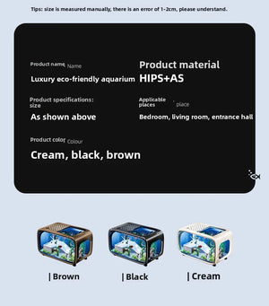 Luxury Fish Tank For Home Use, High-end With Cover, Transparent Living Room, Landscaping, Ecological Tank, Entrance Decoration,