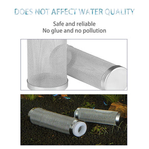 Fish Tank Filter Stainless Steel Inlet Case Mesh Shrimp Nets Special Cylinder Filters Inflow Inlet Protect Aquarium Accessories