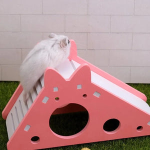 Hamster Slide Toy Pet House Villa Cage Ladder Exercise Toy for Hamster Mouse Rat Guinea Pig Assembled Hamster